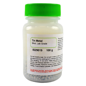 Tin Metal Shot, Lab Grade, 100g