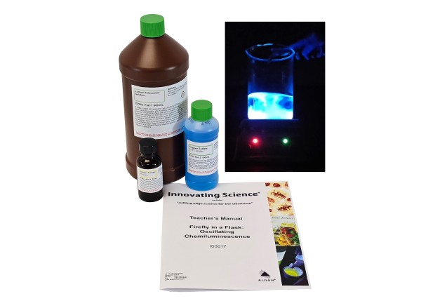 Firefly in a Flask: Oscillating Chemiluminescence